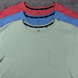 Lot of 3 - Gap T-Shirts Men's XXL Short Sleeve Crew Neck Cotton Solid